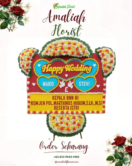 Papan Bunga Pernikahan Tlogosari